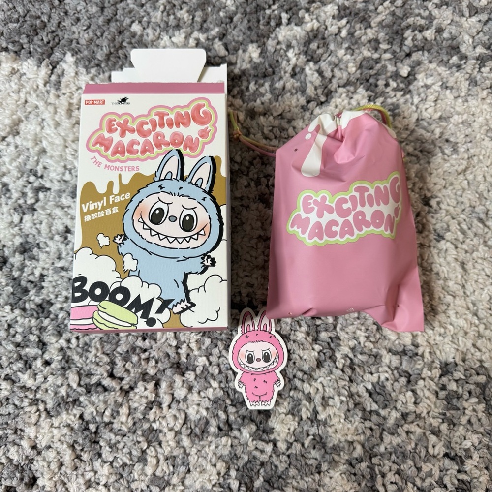 Exciting Macaron Pink Bunny Monster Vinyl Figure - Exciting Macaron